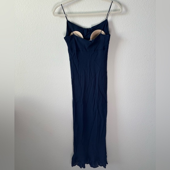 Reformation Navy Suki Midi Dress SZ US 6 - Picture 9 of 9